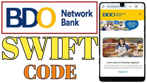 swift code bdo network bank